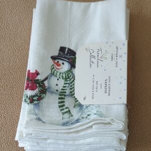 Artisan de Luxe Snowman Cotton Napkins